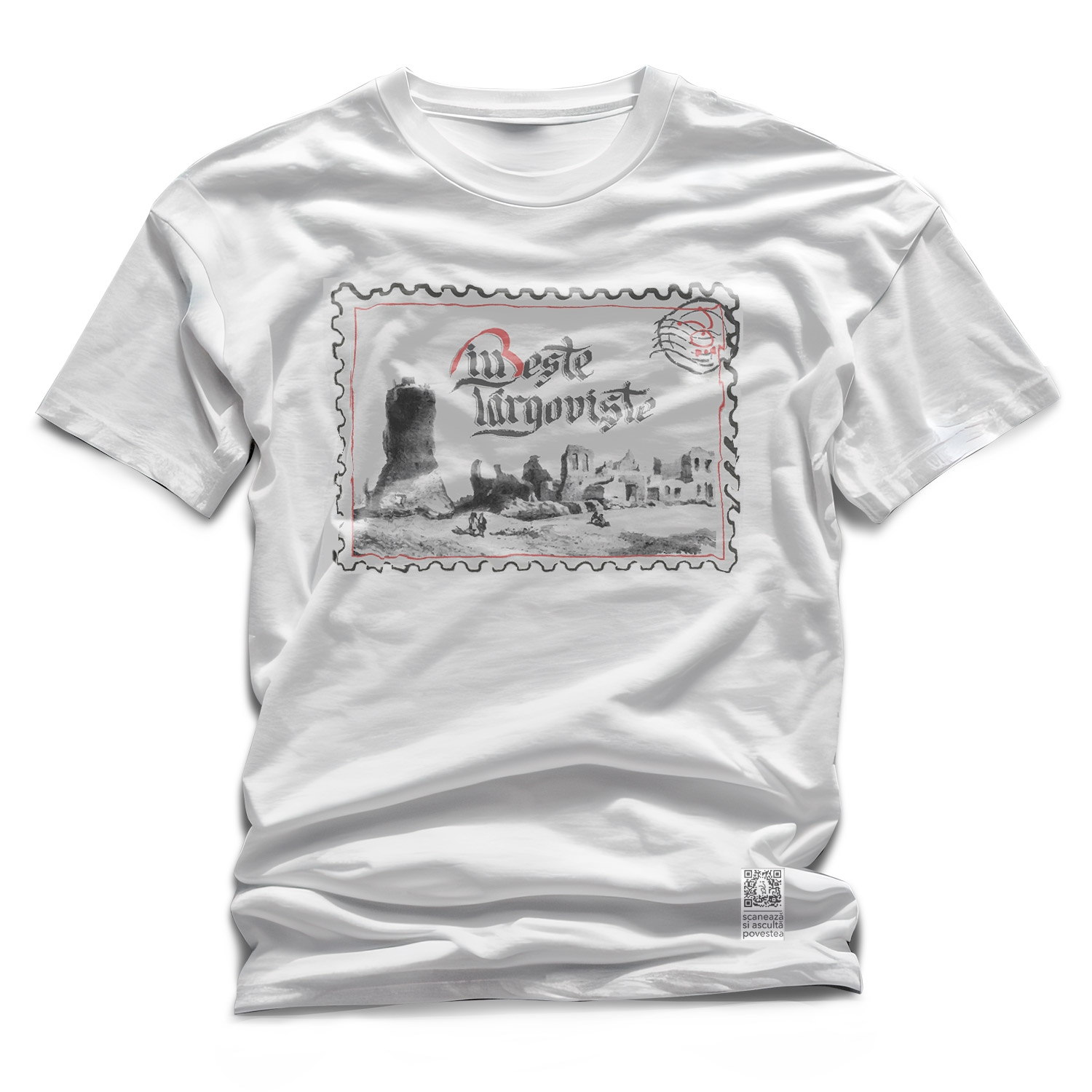 Tricou alb cadou/suvenir Iubeste Targoviste 11