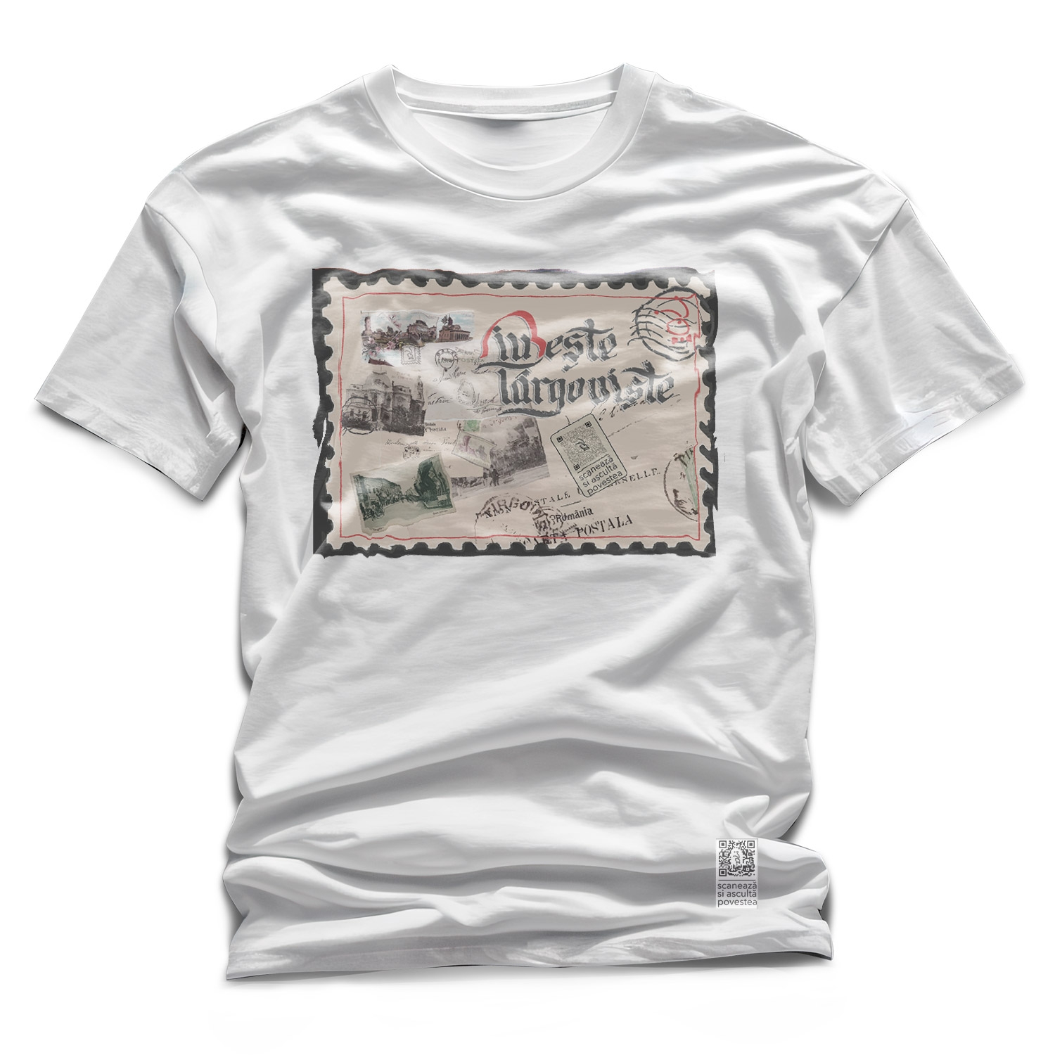 Tricou alb cadou/suvenir Iubeste Targoviste 4