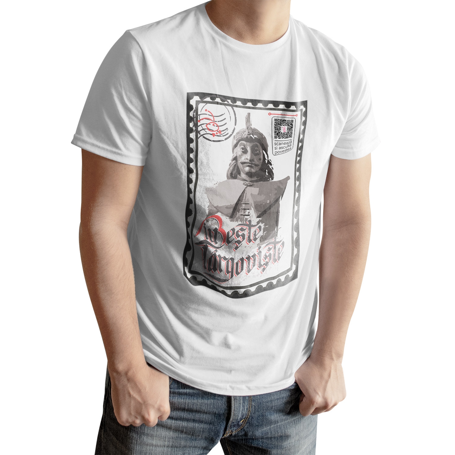 Tricou alb cadou/suvenir Iubeste Targoviste 5