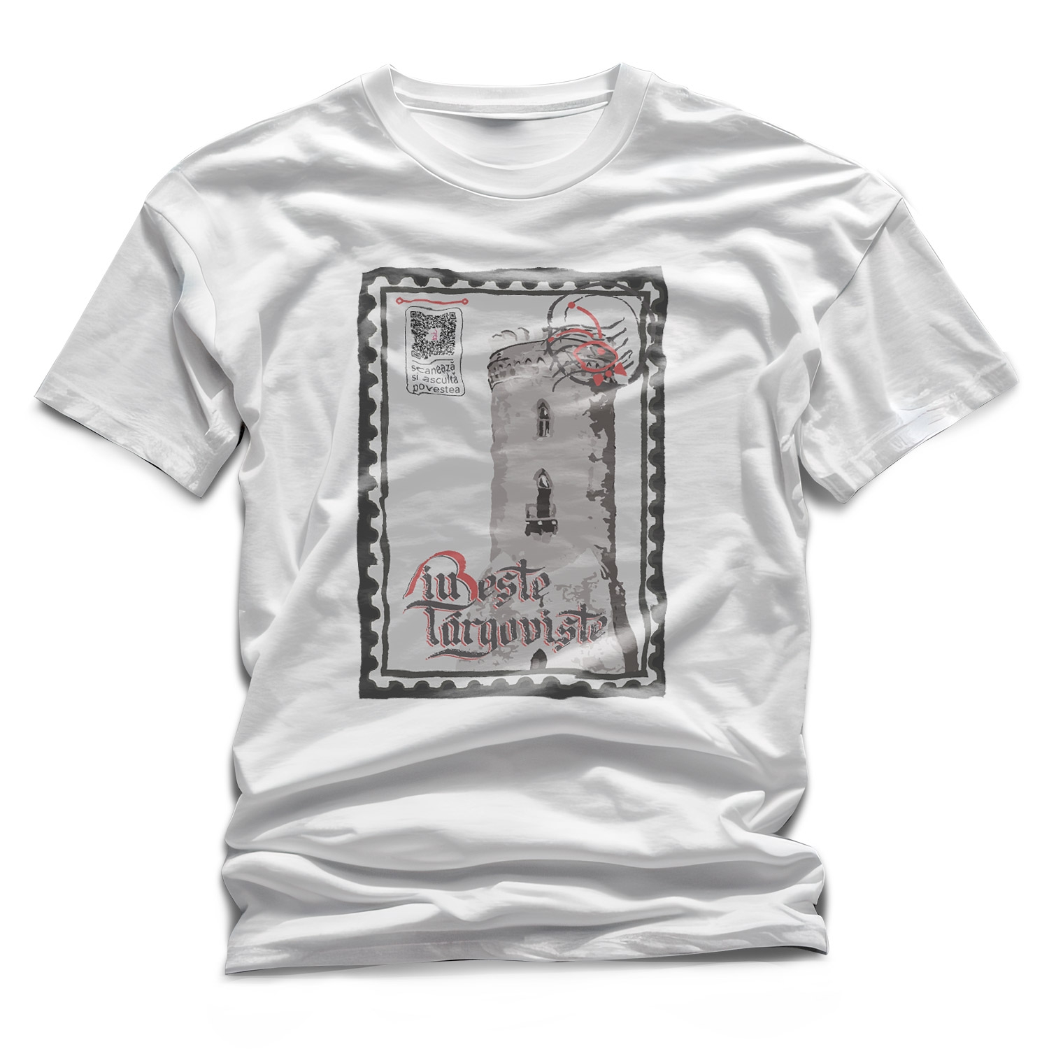 Tricou alb cadou/suvenir Iubeste Targoviste 8
