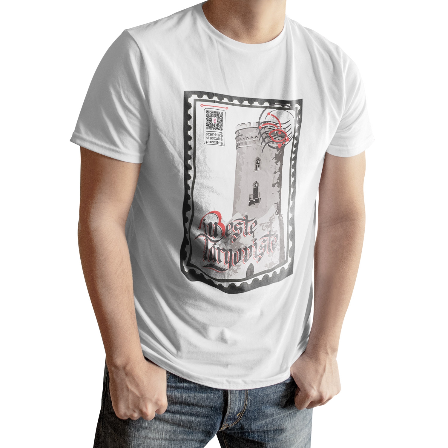 Tricou alb cadou/suvenir Iubeste Targoviste 8