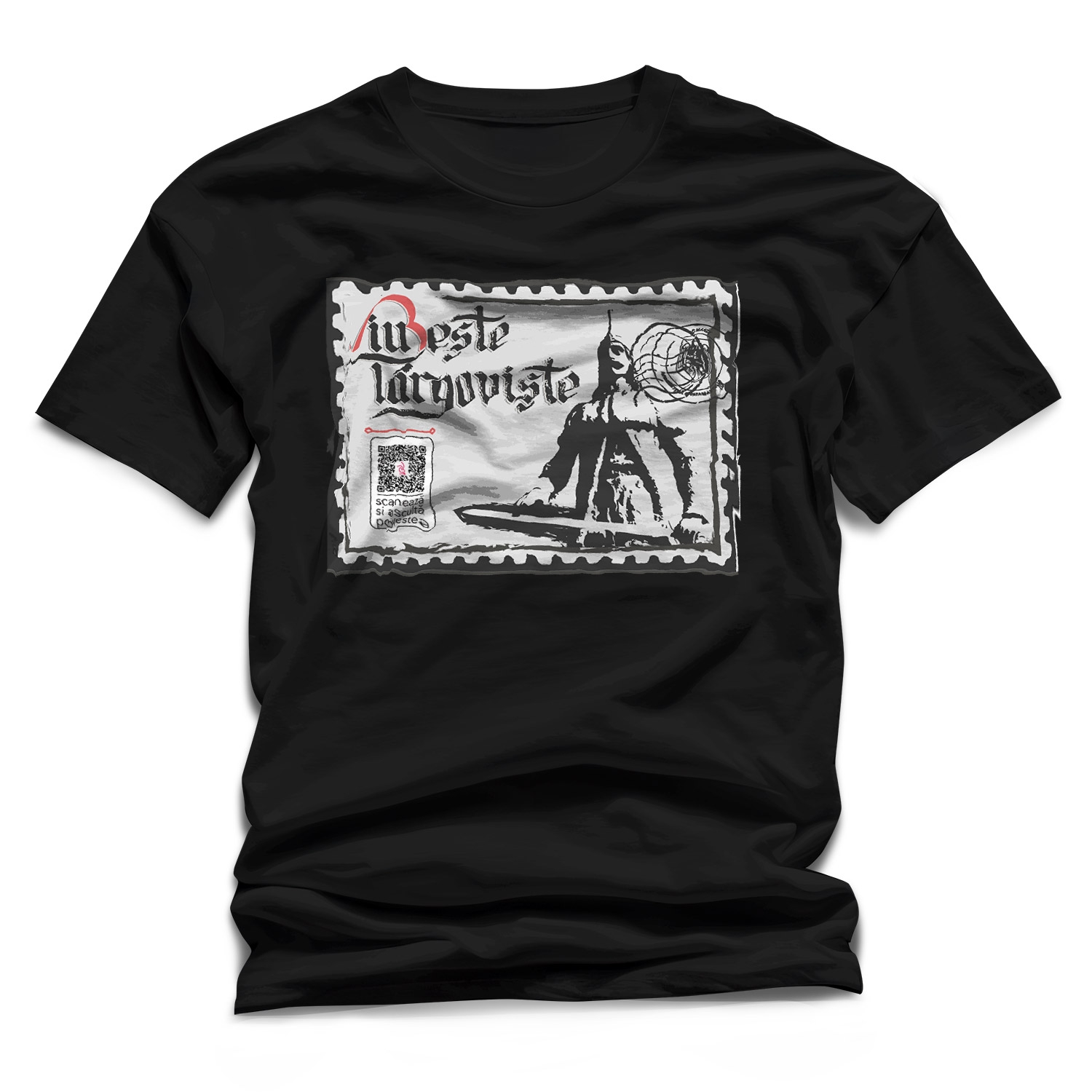 Tricou negru cadou/suvenir Iubeste Targoviste 2