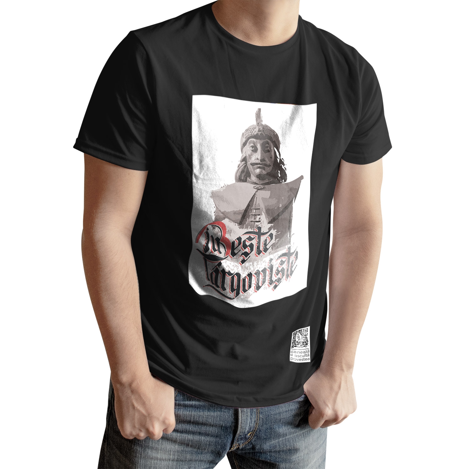 Tricou negru cadou/suvenir Iubeste Targoviste 5